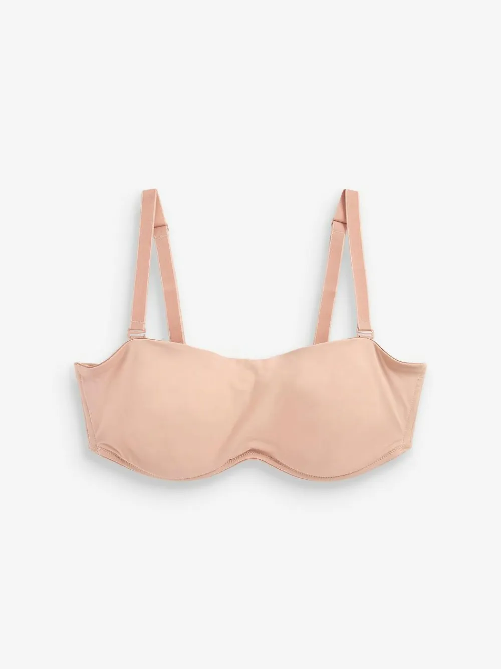 Clearance Next DD+ Non Pad Minimise Strapless Bandeau Bra Praline Nude