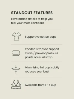 Next F-K Ultimate Support Cotton Minimiser Padded Strap Bra^Women Bras