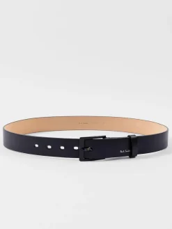 PS Paul Smith Black Logo Stripe Detail Belt^ Belts & Braces