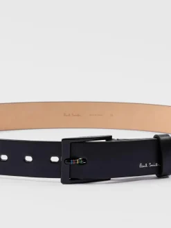 PS Paul Smith Black Logo Stripe Detail Belt^ Belts & Braces