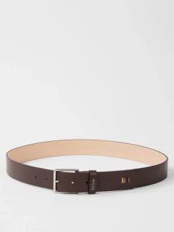 PS Paul Smith Brown Stitch Detail Logo Belt^ Belts & Braces