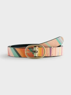 PS Paul Smith Multi Reversible Swirl Leather Belt