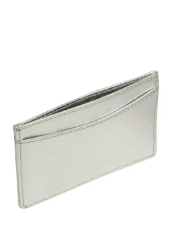 Online Pure Luxuries London 'Anna' Leather Card Holder Silver
