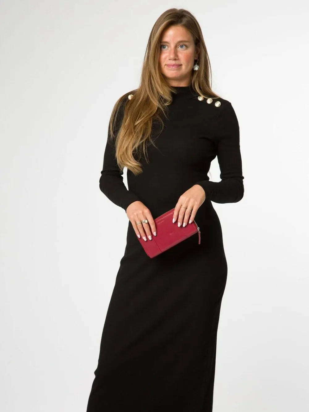 Online Pure Luxuries London April Leather Purse Red