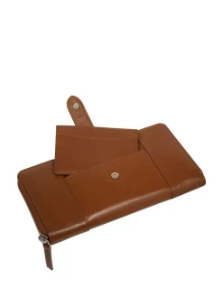 Online Pure Luxuries London April Leather Purse Brown