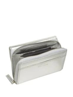 Clearance Pure Luxuries London Belle Leather Purse Silver