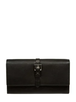 Clearance Pure Luxuries London 'Harriet' Leather Purse Black