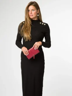 Pure Luxuries London Isla Leather Purse Red