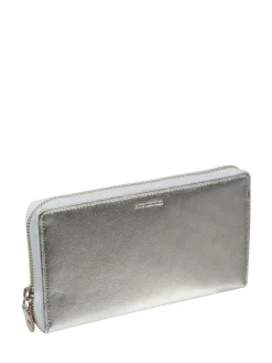 Sale Pure Luxuries London 'Roxy' Leather Purse Silver