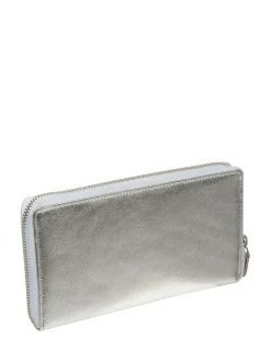 Sale Pure Luxuries London 'Roxy' Leather Purse Silver