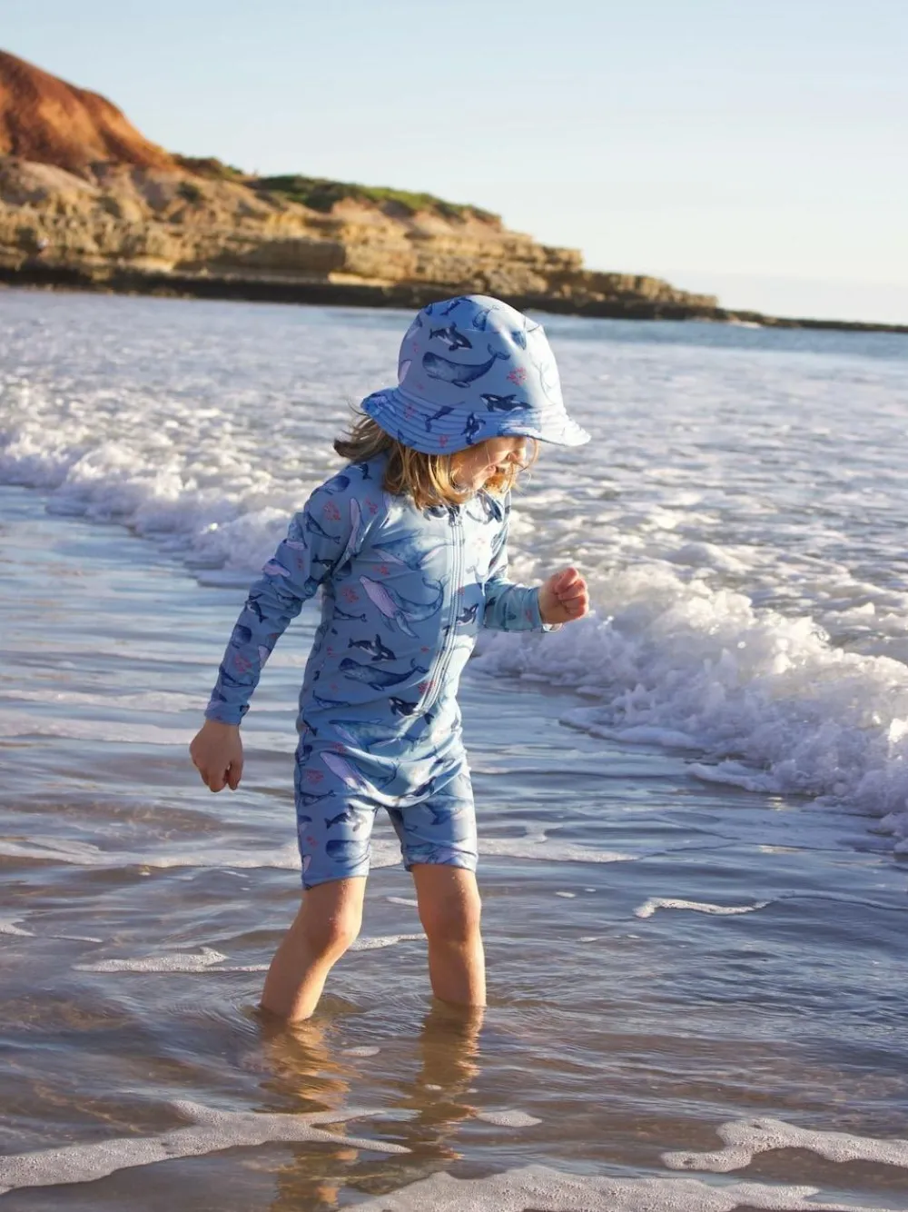 Purebaby Blue Long Sleeve Swim Sunsuit