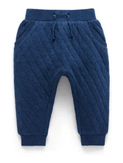 Best Purebaby Blue Quilted Track Joggers