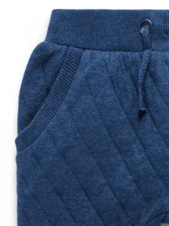 Best Purebaby Blue Quilted Track Joggers