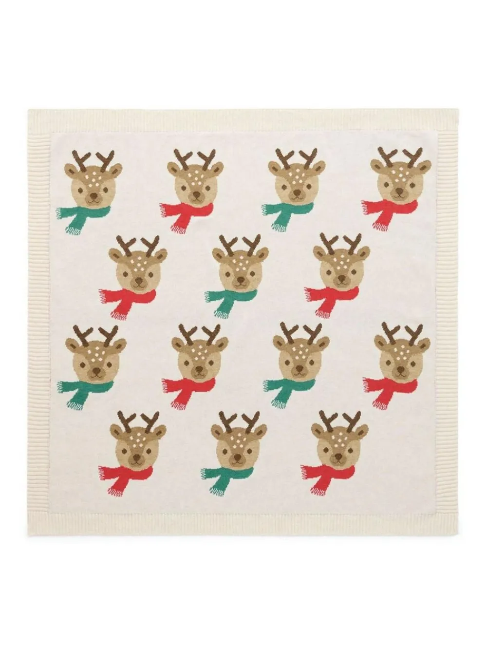 Clearance Purebaby Natural Christmas Jacquard Blanket