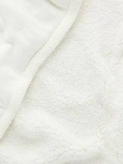 Outlet Purebaby Embroidered Lined Blanket Natural