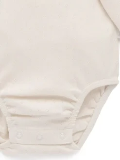 Discount Purebaby Nude Ruffle Pointelle Bodysuit