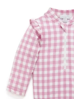Purebaby Pink Frilly Long Sleeve Swimsuit^ Swimwear|Swimwear