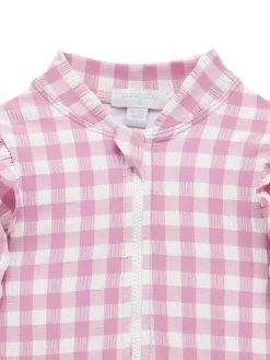 Purebaby Pink Frilly Long Sleeve Swimsuit^ Swimwear|Swimwear