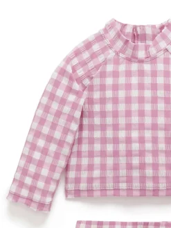Purebaby Pink Long Sleeve Rashie Swim Set^ Swimwear|Swimwear