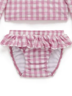 Purebaby Pink Long Sleeve Rashie Swim Set^ Swimwear|Swimwear