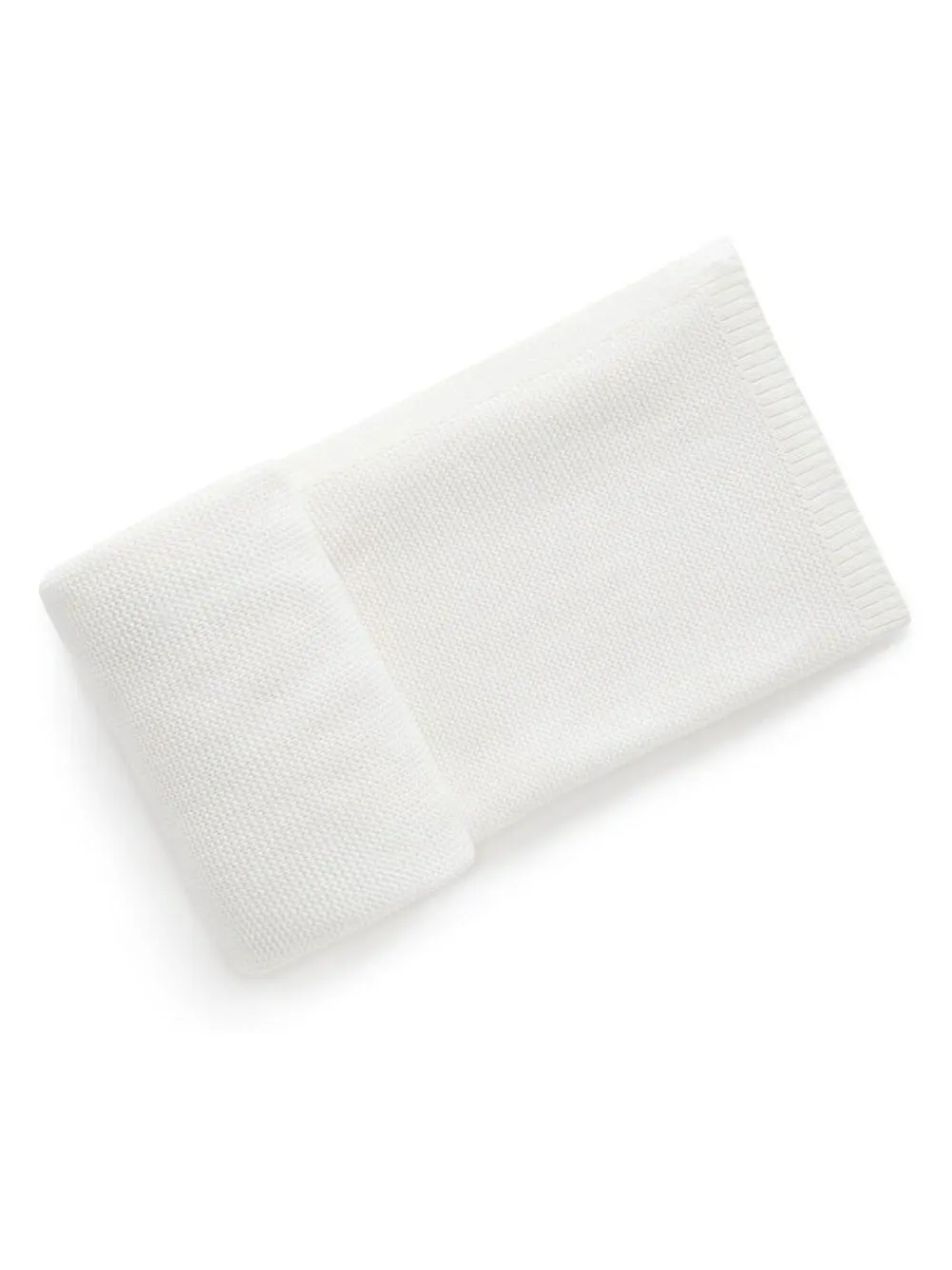 Discount Purebaby Textured Knit 100% Cotton Blanket White