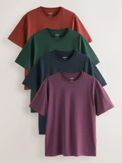 Next Purple / Navy Blue / Orange / Green Regular Fit T-Shirts 4 Pack^ Tops & T-Shirts