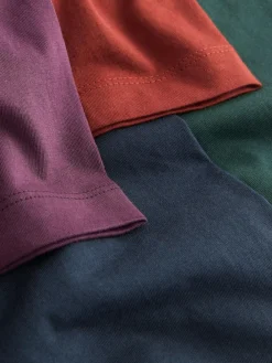 Next Purple / Navy Blue / Orange / Green Regular Fit T-Shirts 4 Pack^ Tops & T-Shirts