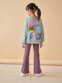 Next Purple 1 Pack Rib Flare Leggings (3-16yrs)^ Pants & Leggings|Pants & Leggings