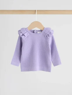 Next Purple Baby Knitted Jumper and Leggings Set 2 Piece (0mths-3yrs)^ Newborn Clothing|Sets & Co-Ords