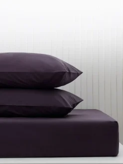 Next Purple Blackberry Cotton Rich Fitted Bed Sheet^ Bedsheets & Pillow Cases