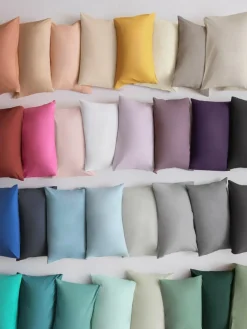 Next Purple Blackberry Cotton Rich Plain Duvet Cover and Pillowcase Set^ Bedsets & Duvet Covers