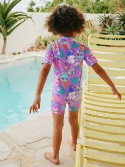 Next Purple Character Sunsafe Swimsuit (3mths-10yrs)^ Swimwear|Swimwear