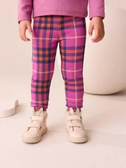 Next Purple Check Leggings (3mths-7yrs)^ Cosy Club