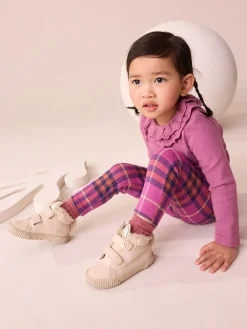 Next Purple Check Leggings (3mths-7yrs)^ Cosy Club