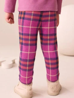 Next Purple Check Leggings (3mths-7yrs)^ Cosy Club