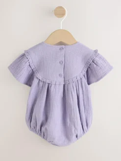 Sale Next Purple Embroidered Baby Bloomer Romper (0mths-2yrs)