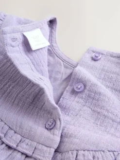 Sale Next Purple Embroidered Baby Bloomer Romper (0mths-2yrs)