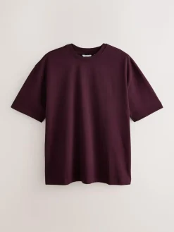 Next Purple Fig Relaxed Fit Heavyweight T-Shirt^ Nightwear|Tops & T-Shirts