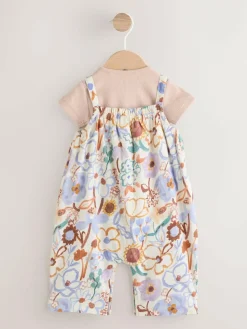 Next Baby Jersey Dungarees and Bodysuits Set 2 Piece (0mths-3yrs)^ Rompers & Overalls