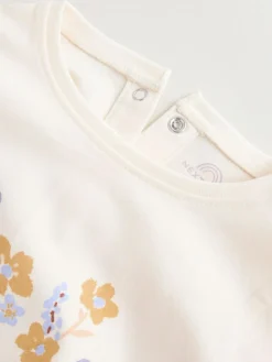 Hot Next Purple Flower Baby T-Shirts And Trousers 2 Piece Set (0mths-2yrs)