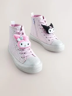 Online Next Purple Hello Kitty and Friends Lace-Up High Top Trainers
