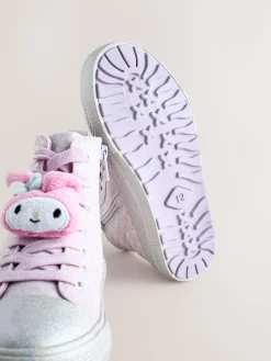 Online Next Purple Hello Kitty and Friends Lace-Up High Top Trainers