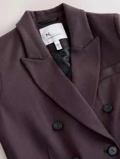 Online Next Purple N.Premium Wool Blend Twill Blazer
