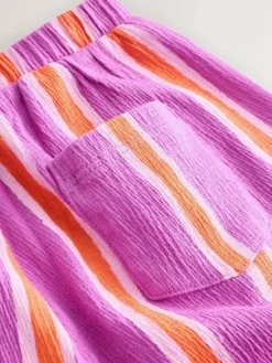 Next Purple Orange Stripe Barrel Leg Trousers (3mths-7yrs)^ Baby Girls|Pants & Leggings