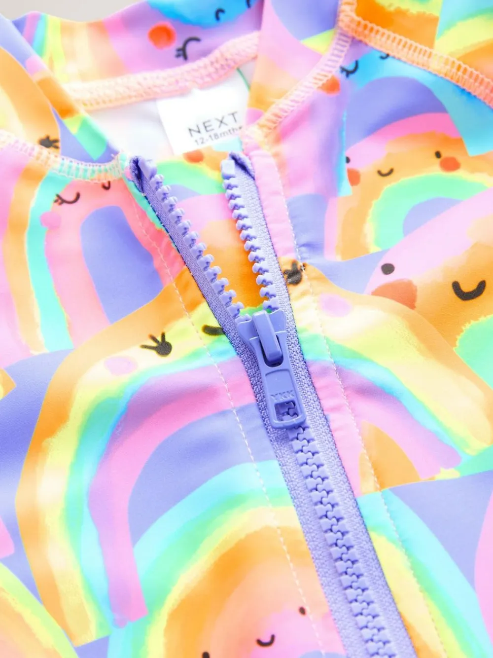 Next Long Leg Sunsafe Swimsuit (3mths-7yrs) Purple Rainbow