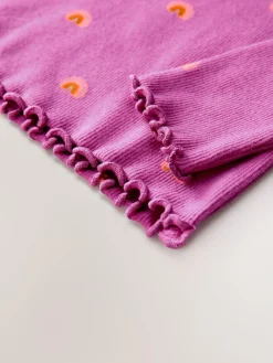 Online Next Purple Rainbow Rib Long Sleeve T-Shirt (3mths-7yrs)