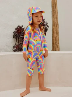 Clearance Next Swim Legionnaire Hat (3mths-10yrs) Purple Rainbow