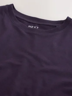 Next Purple Regular Fit Essential Crew Neck Cotton T-Shirt^ Tops & T-Shirts