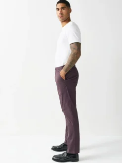 Next Purple Slim Fit Stretch Chinos Trousers^ Pants & Chinos