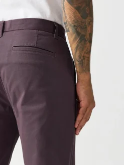 Next Purple Slim Fit Stretch Chinos Trousers^ Pants & Chinos